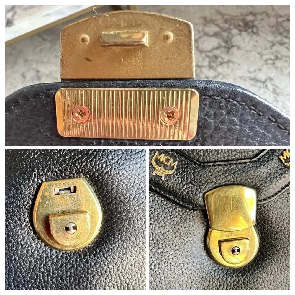 Vintage MCM Crossbody - Black Leather - Picture 12 of 16